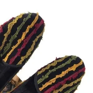 Black velvet Multi colors with quilted lined Handmade in England loafers mens 6 Vintage | Shoes | Black Velvet Multi Colors With Quilted  main image 2